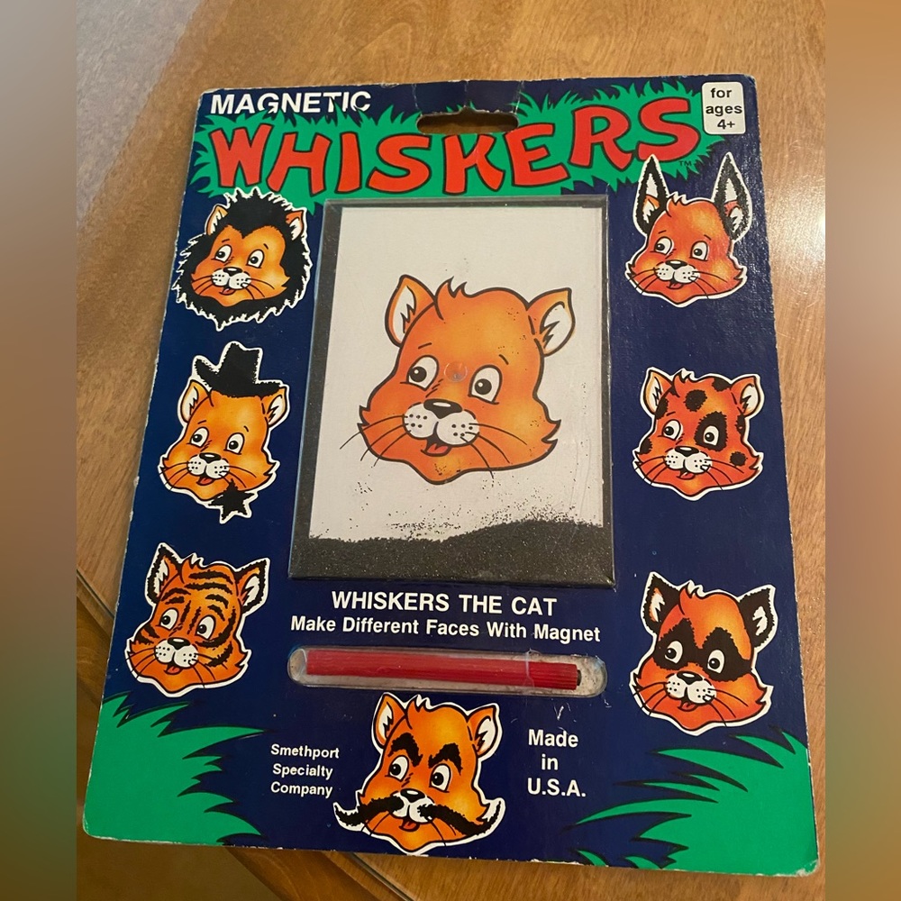 Vintage “Whiskers the Cat” 🐱 Magnetic 🧲 Toy